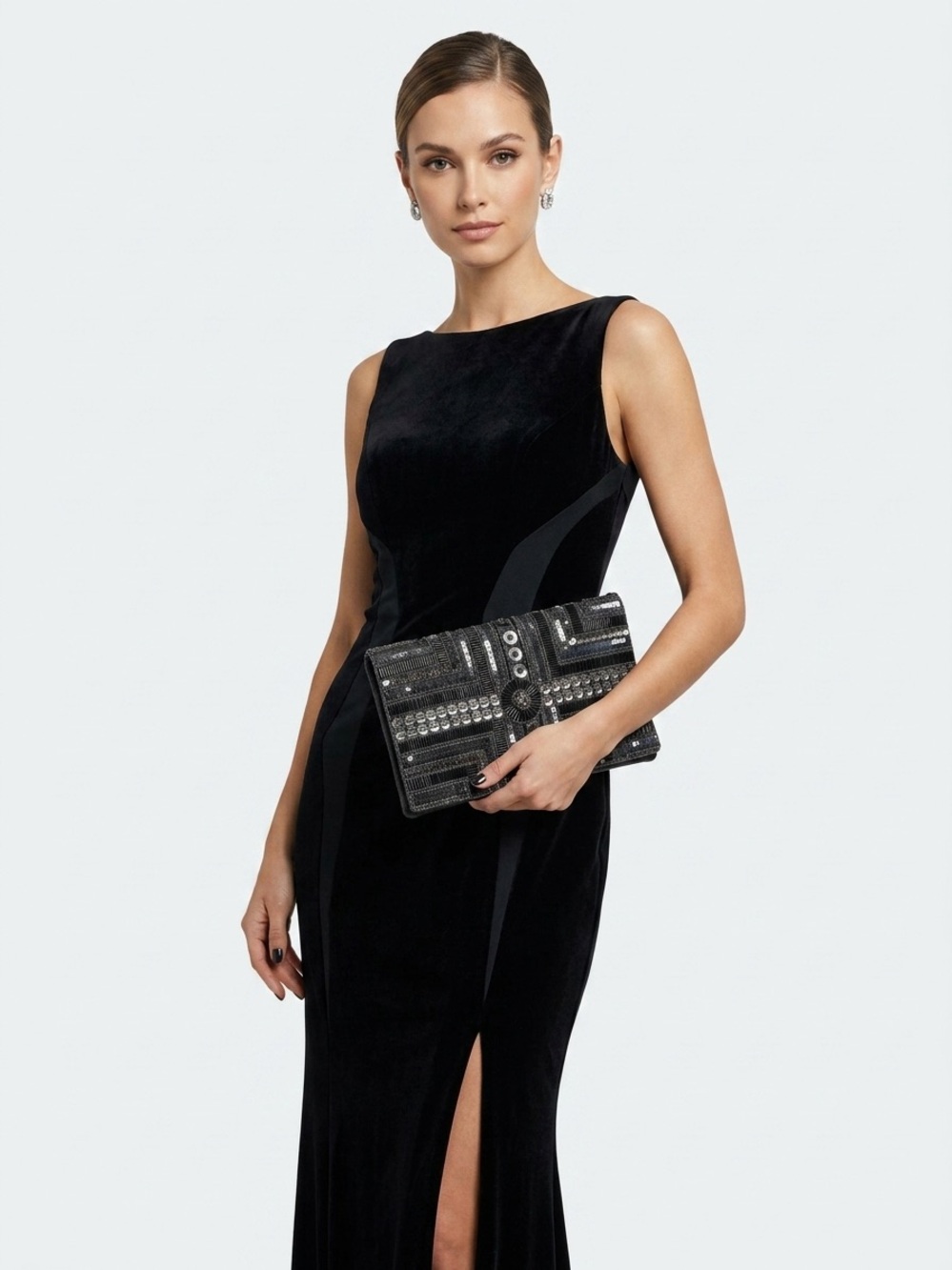BCBGeneration Beaded Leather
Envelope Clutch